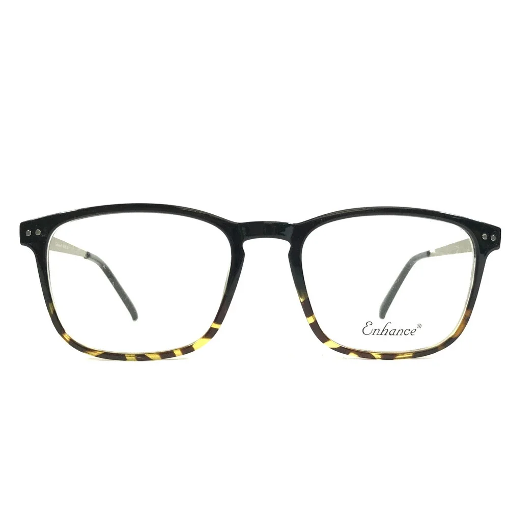 Enhance Eyeglasses Frame 4246 BLK TORT FADE Black Tortoise Fade Square 51-19-145
